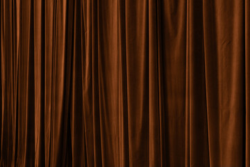 Fototapeta premium Orange curtain in theatre background