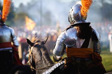 Historical reenactment of the siege of the fortified border town of Groenlo