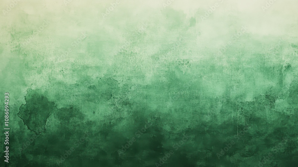 Poster A serene gradient of green hues creating a calming abstract texture.