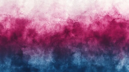 Fototapeta premium Abstract watercolor design with a gradient of deep red and blue hues blending softly in the background.