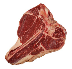 Raw beef T-bone steak isolated