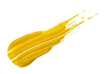 Stain of yellow American mustard isolated