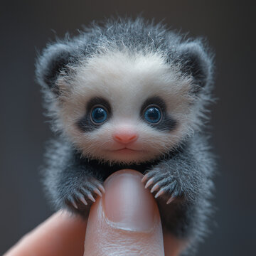 trend panda b&auml;r baby welpe junges b&auml;r auf hand fingern finger