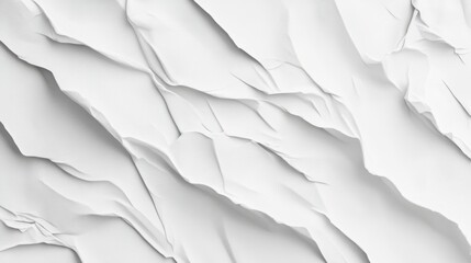 Obraz premium Abstract white textured background with layered paper-like folds, creating a sense of depth and dimension.