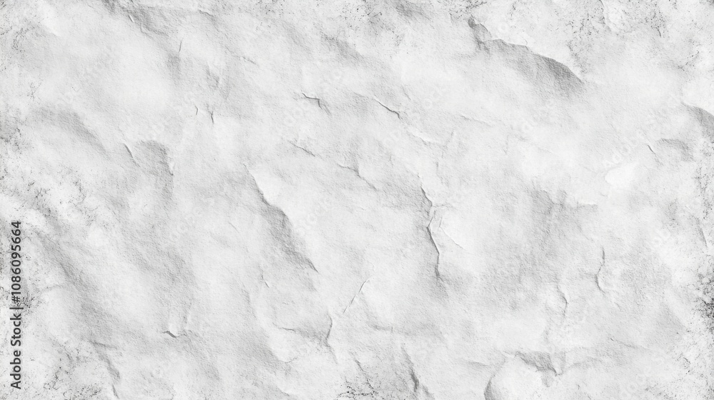 Poster close-up of a textured white paper background with subtle creases and variations, creating a soft, e