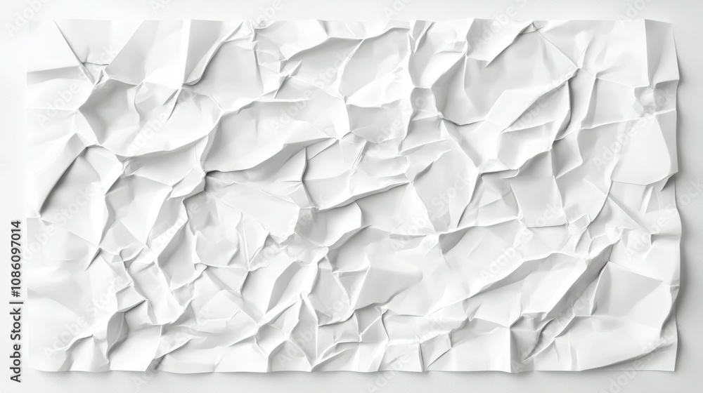 Poster a textured white crumpled paper background, creating an abstract and minimalist design with subtle s