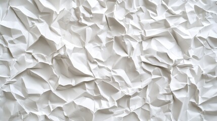 Obraz premium A close-up of crumpled white paper, showcasing texture and depth.