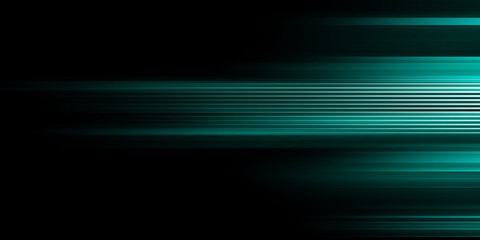 Abstract green speed neon light effect on black background
