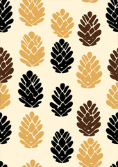 Vibrant  Colorful Pine Cone Patterns for Gift Wrap, Wallpaper, textiles