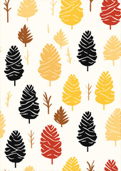 Vibrant  Colorful Pine Cone Patterns for Gift Wrap, Wallpaper, textiles