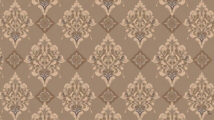 Fototapeta premium Elegant and intricate Damask seamless vector pattern design for background, wallpaper, fabric, and packaging projects, intricate, packaging