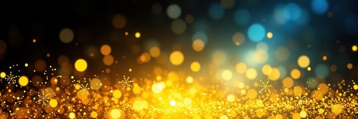 Gold glitter particles swirling and overlapping on a vector background, design, illustration
