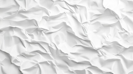 Fototapeta premium Textured crumpled white paper background creating a soft, minimalist aesthetic.