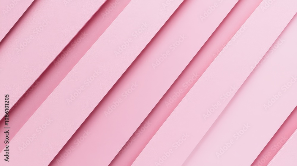 Poster abstract composition of layered pink surfaces creating a soft and modern aesthetic.