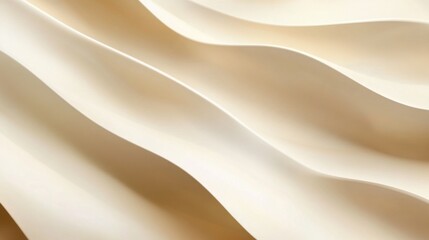 Elegant cream-colored waves create a soft, soothing texture, perfect for background use in design projects.