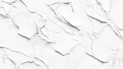 Obraz premium Close-up of textured white crumpled paper, showcasing intricate folds and shadows.