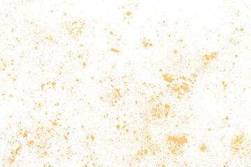 Ginger powder flying isolated on white, clipping path