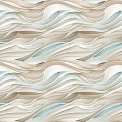 Obraz premium Seamless abstract wave pattern in soft neutral tones