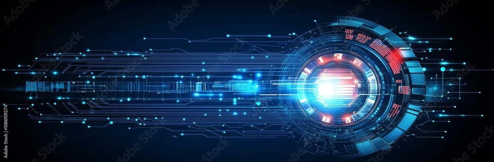 Aufkleber background of an abstract modern futuristic technology. digital communication with high tech circuit