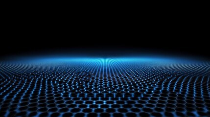 A futuristic hexagon illustration showing structural data transmission. Technology concept. 3D rendering.