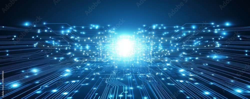 Poster technology background with a wide variety of technological elements. abstract technology communicati
