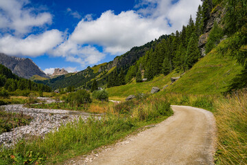 Obraz premium Scenic summer landscape of Val Duron in the Dolomites, Italy, Europe