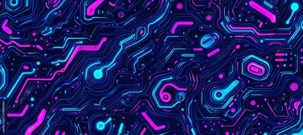 Poster the modern technology circuit board texture background design illustrates quantum computer concepts 