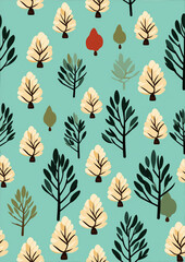 Neutral and Natural Pine Cone Seamless Patterns for Wrapping Paper and Home Decor