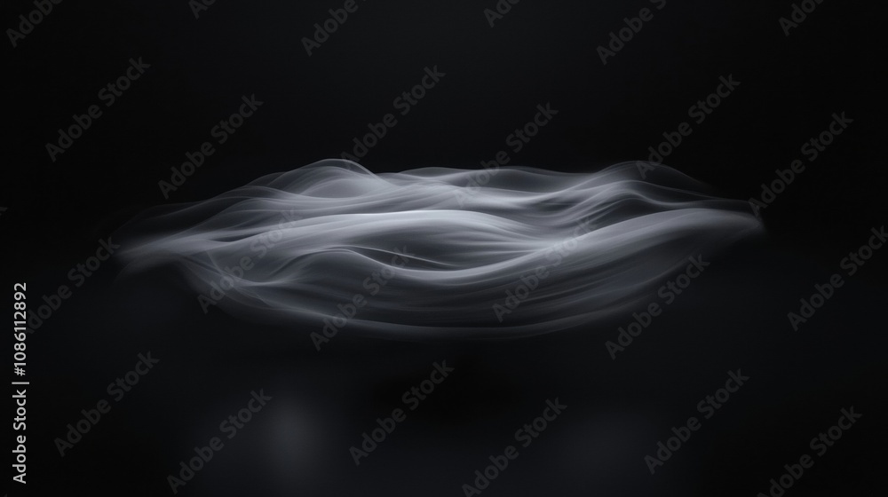 Aufkleber a blurry image of a dark background with a white object in the center