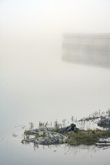 Lago Fedaia - Fedaia Lake, Dolomiti mountain Italy. Marmolada massif in Trentino Alto Adige, South Tyrol italian Dolomites
