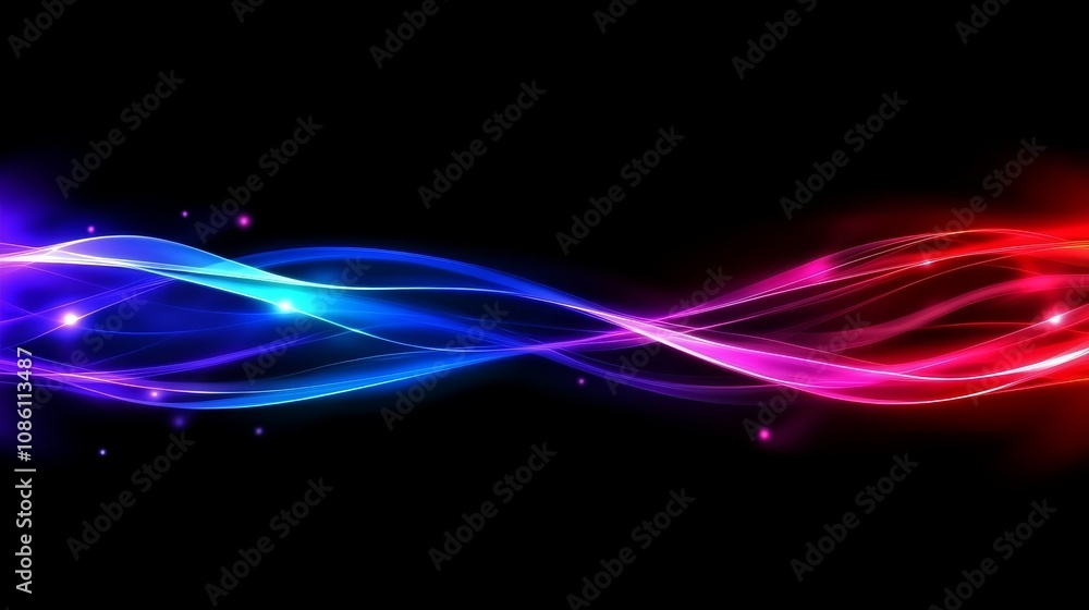 Aufkleber this 3d rendering features a pink and blue neon background with ascending glowing lines. great wallp