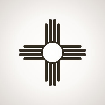 Zia sun - symbol from the flag of New Mexico
