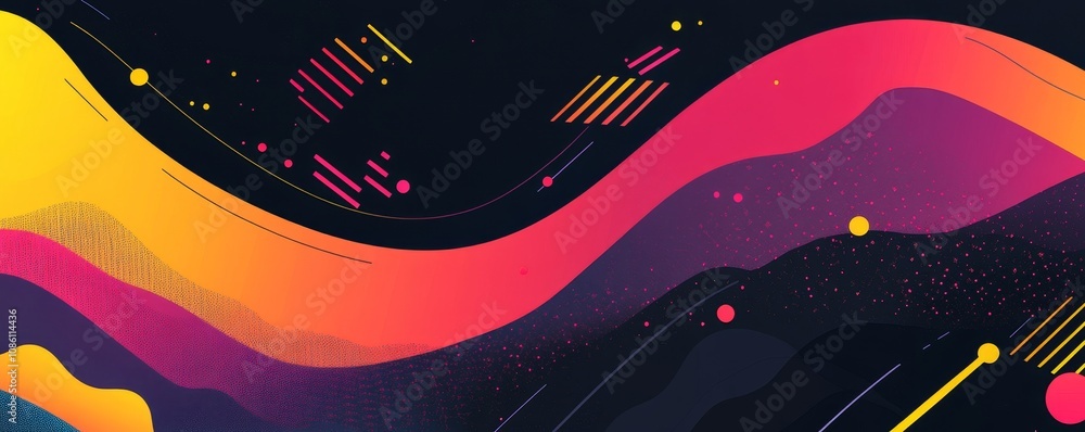 Poster background with abstract geometric shapes in triangle shapes