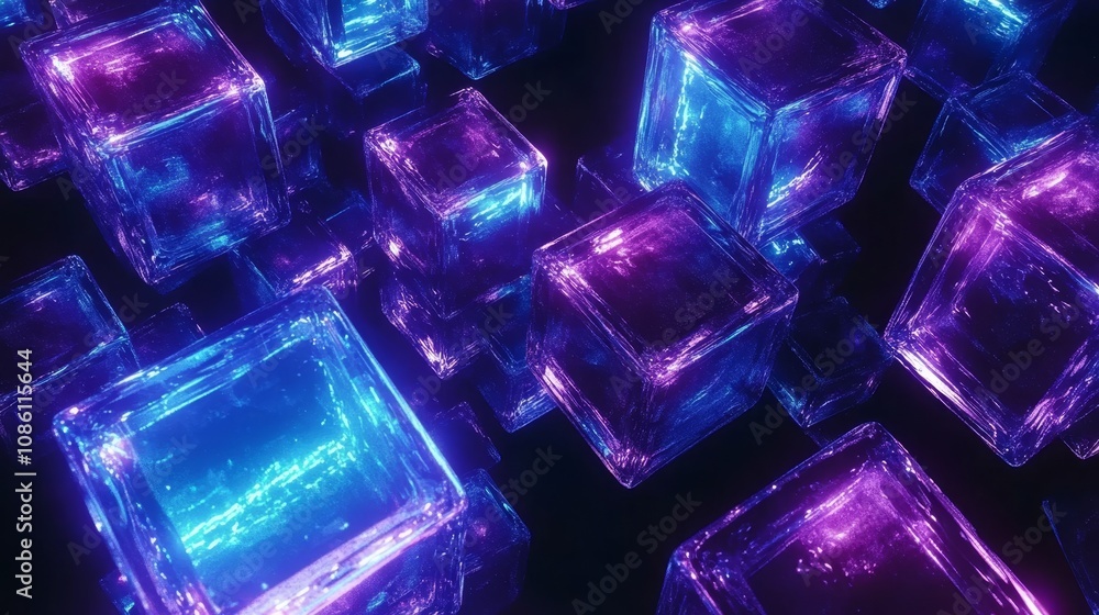 Poster abstract digital 3d background. copy space. based on stock images