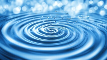 Soft ripples on blue water, with a tranquil and blurred effect.

