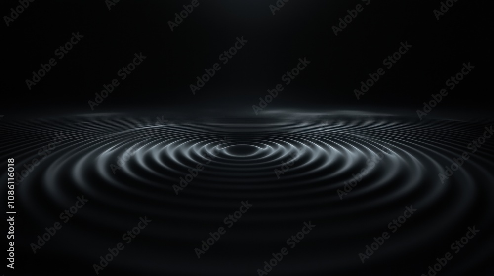 Canvas Prints a black and white image of a dark ocean with a few waves