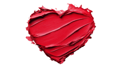 Heart made of paint transparent background