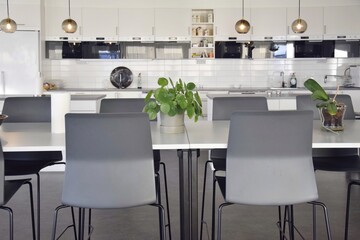 Dining area in a modern office