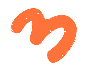 Liquid twirl curvy paint stroke