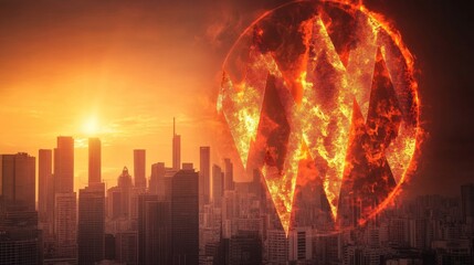 A visual representation of falling oil prices with a downward trend and oil imagery.






