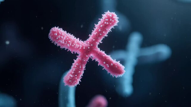 Chromosome Animation at Metaphase During Mitosis with DNA Structure Visualization