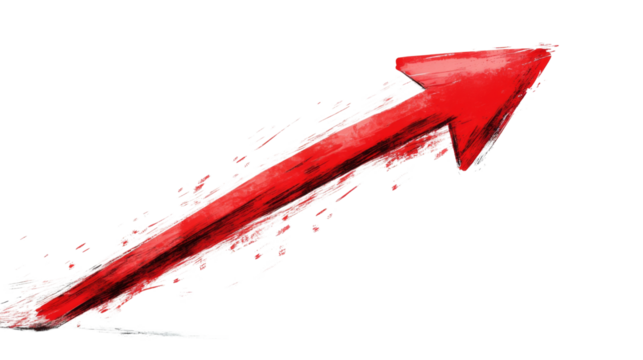 Red arrow transparent background