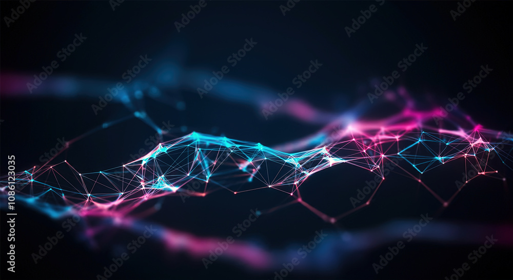 Aufkleber digital background perfect for tech processes, neural networks, artificial intelligence, data transf