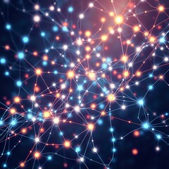 Obraz premium Neural Network Web Abstract Art for Tech Projects & Designs