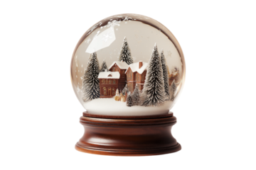 snow globe isolated on white