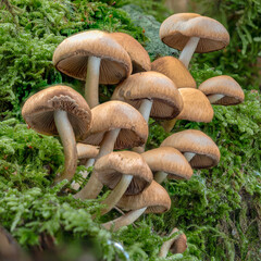 mushrooms in the forest