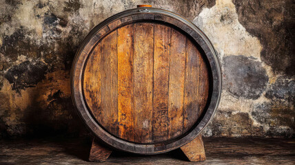 Old Whiskey Barrel in Cellar