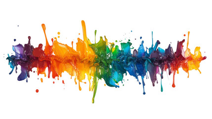 Fototapeta premium Splash of rainbow colors transparent background