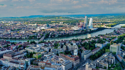 aerial view of the city