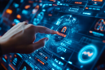 virtual touch screen with debt collection inscription financial management and recovery concept